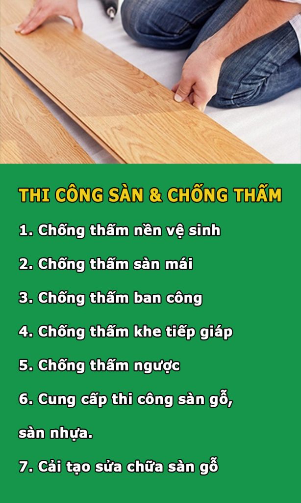 Cải tạo nhà thi công sàn và chống thấm